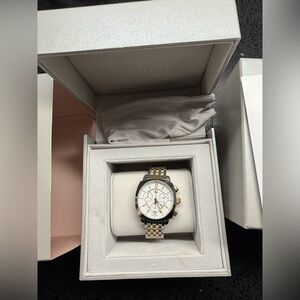 Michele two-toned watch